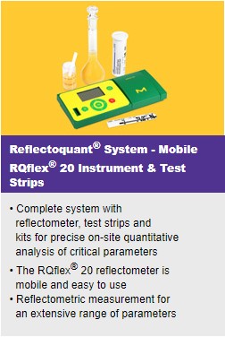 Reflectoquant System - Mobile RQflex 20 Instrument & Test strips